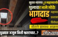 सुरत नागपूर महामार्गावर पुलाला भले मोठे भागदाड