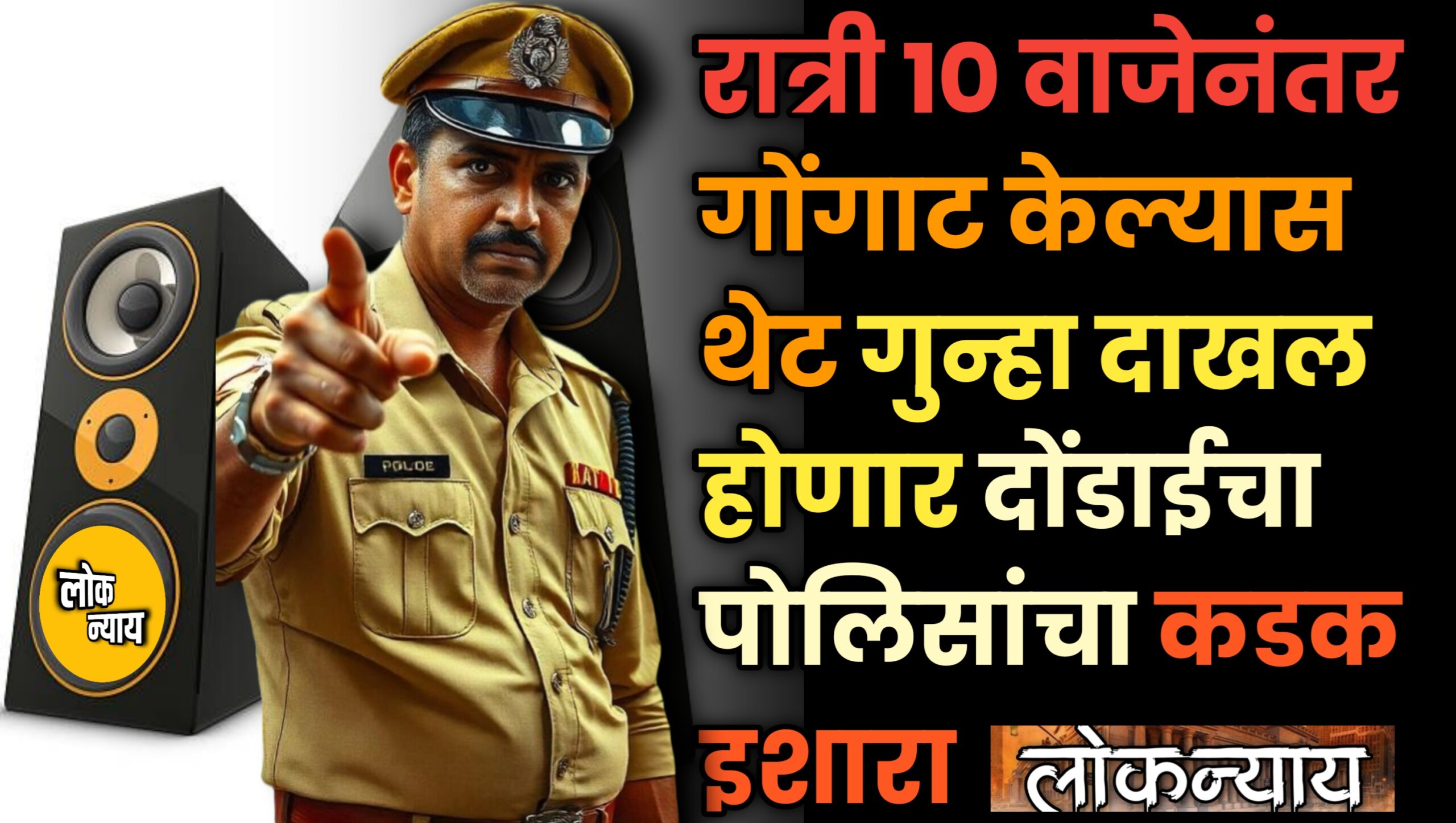 रात्री १० वाजेनंतर गोंगाट केल्यास थेट गुन्हा दाखल होणार; दोंडाईचा पोलिसांचा कडक इशारा
